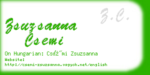 zsuzsanna csemi business card